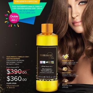 Oleo De Argan Macademia y Monoi de Tahiti